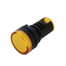 Signalinė lemputė su korpusu Ø22mm LED geltona 230V